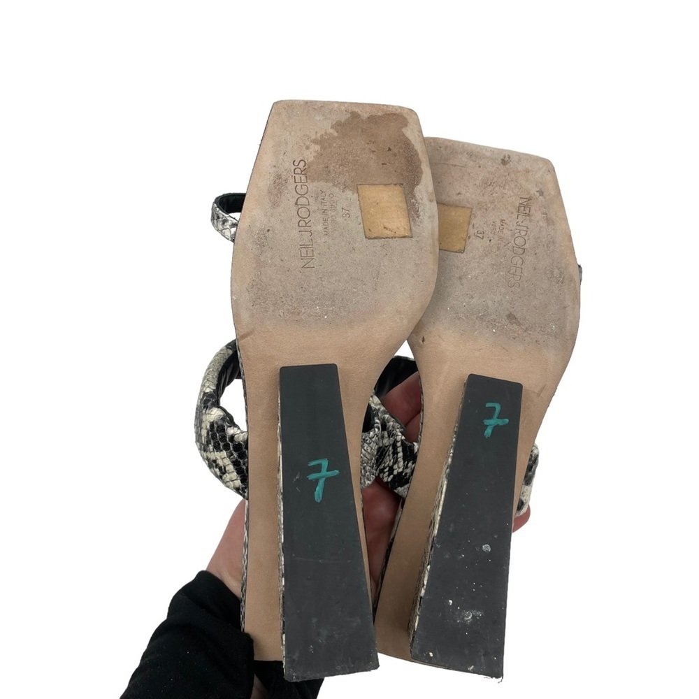 Neil J. Rodgers Chriselle Square Toe Python Wedge… - image 4